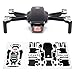 WRAPGRADE Skin Conjunto de Pegatinas Compatible con dji Mini 2 (Stealth Black)