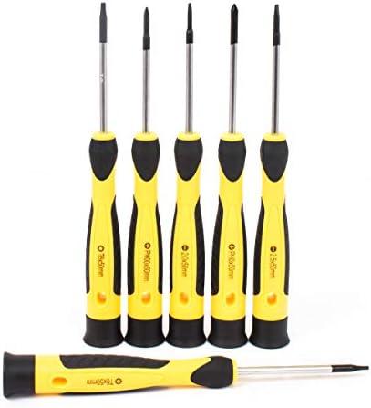 Precision Screwdriver Set 6 Piece Tool Kit Soft Grip Handles Magnetic Tips CRV Precision Instrument Repair by Ferise