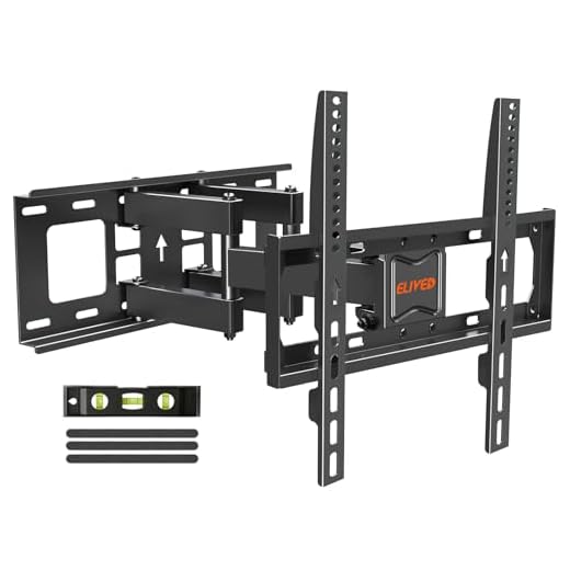 ELIVED TV Wall Mount Full Motion Premium with Swivel and Tilt for Most 26-65 Inch Flat Curved Screen TVs, TV Mount Bracket with Dual Articulating Arms Supports TV up to 99 lbs Max VESA 400x400