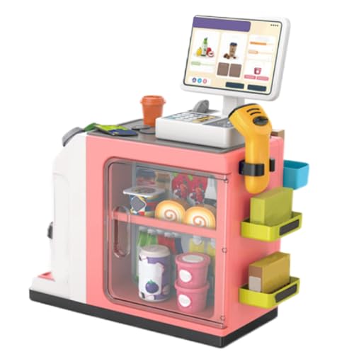 un mostrador de tienda de comestibles – Juguete de casa de juegos para niños, mini simulación de mesa de supermercado | Juego de mesa de café con agua, juego de juguetes realistas para niños-S