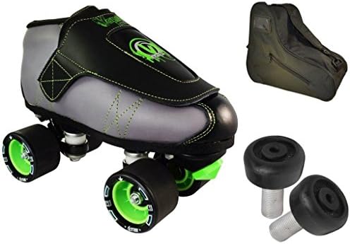 Vanilla Jr. Altitude Quad Speed Roller Jam Skates 3 Pc. Bundle with Skate Bag & Toe Stops
