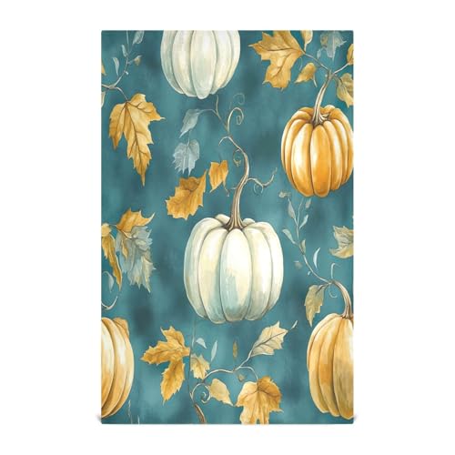 STAYTOP Thanksgiving Pumpkin Kitchen Dish Towel Set,6Pcs Drying Kitchen Towels Tea Towels Gift Set for Drying Cleaning Cooking Baking