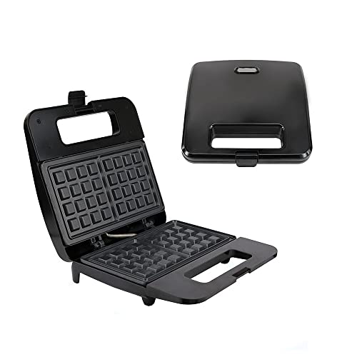 PAHION 750W Belgisches Waffeleisen 2-Scheibe Waffeleisen Elektrische Mini-Waffelmaschine Doppelseitige Gleichmäßige Erwärmung
