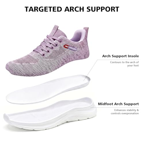 Image of Padgene Womens Sneakers Lightweight Tennis Walking Shoes Sports Running Shoes for Woman Mesh Breathable Gym Fashion Sneakers Athletic Comfortable Casual