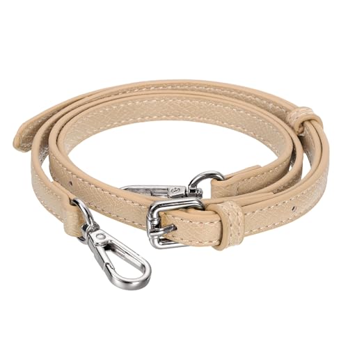 Image of uxcell Leather Bag Strap Replacement Adjustable Crossbody Bag Straps Conversion for Shoulder Bag Handbag Purse, Pink, Silver Buckle