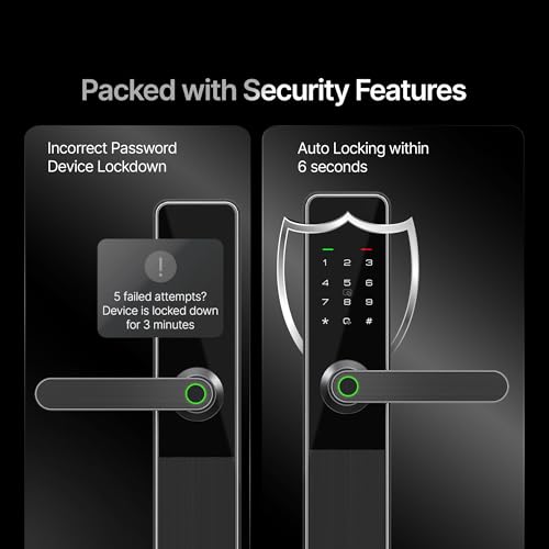 Image of QUBO Smart Door Lock Optima from Hero Group | 4-Way Unlocking | 4 Bolts | Fingerprint | RFID Access Card | Passcode | Key | 2-Year Warranty | Free Installation