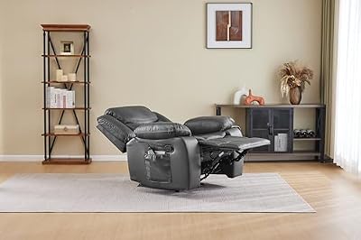GOWE Grey Color AIR Leather Recliner Chair with Vibration and Heating