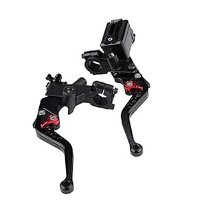 Leviers de cylindre de moto – Frein de moto universel de 22 mm (7/8″), leviers de réservoir d’embrayage de maître-cylindre, 1 paire