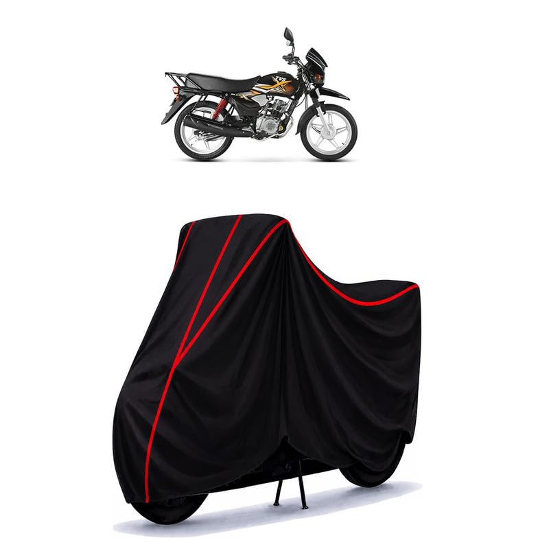Image of TVS HLX 150 5 Water Resistant Bike Cover for All Motorcycles & Rain | Heavy Duty Taffeta Fabric | UV Protection, Dustproof, Scratchproof | All Weather Two Wheeler Body Cover with Elastic Bottom