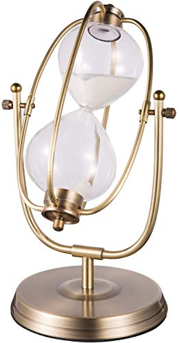 Metal Hourglass 『60 Minutes 』Sand Timer,KSMA Glass Timer Sandglass One Hour Glass Vintage Home Décor for Office Study Bedroom Living Room Christmas Gift Wedding (Bronze 2)
