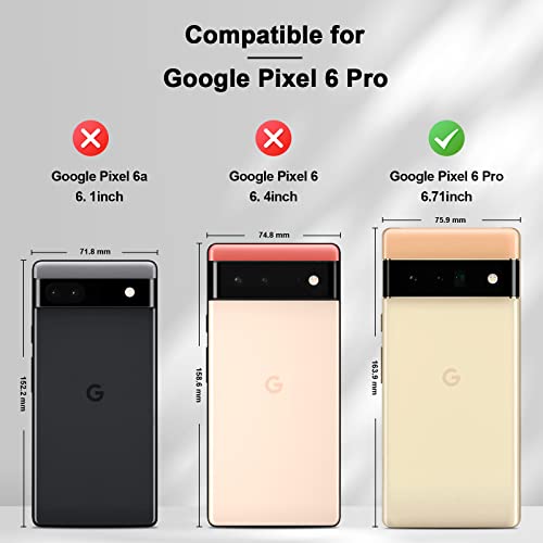 Image of Jasonyu Flip Wallet Case for Google Pixel 6 Pro 5G,Black