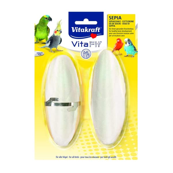 Fab Finches 2 Pcs Cuttlefish for Birds, Natural Cuttlefish Bone for Reptiles Tortoises Snails