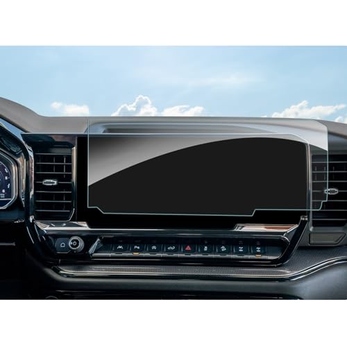SHAOHAO 2025 2026 Chevy Silverado 1500 Screen Protector Matte for 2022-2024 2025 2026 Chevy Silverado & GMC Sierra 1500 2500HD 3500HD Accessories 13.4 inch Tempered Glass Anti Glare & Fingerprint