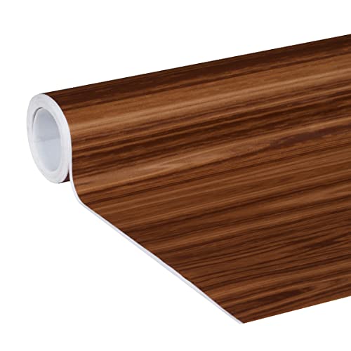 Duck 286460 Easyliner Adhesive Laminate Surfaces Shelf Liner, Dark Oak, 20 In. X 15 Ft, 6 Rolls #TOP1