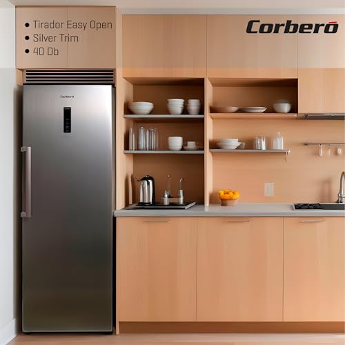 Corberó - Frigorífico 1 Puerta | CCLH18524NFX | 359L | No Frost | Display en Puerta | Luz LED | 2 Crisper XXL | Fresh Box | 4 Botelleros | Tirador Easy Open | 40 Db | Inox - imagen 4