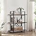HOMISSUE 3-Tier Bookshelf,Rustic Bookcase and Bookshelves,Industrial Bookcase,Vintage Storage Rack with Open Shelves,Farmhouse Bookshelves for Living Room Bedroom and Kitchen