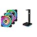 Corsair LL120 RGB, Ventilateur de Boitier Dual Light Loop RGB LED PWM 120mm avec Lighting Node et Hub & - ST100 RGB Support pour Casque d'Ecoute Haut de Gamme avec son Ambiophonique 7.1 - Noir