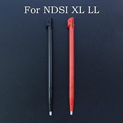 5pcs Plastic Touch Stylus Pen Replacement for Nintend DSi XL LL DSiLL NDSiXL Plastic Touchpen Pencil (2 pcs Black+Red)