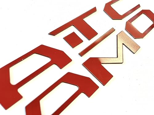 Image of Red Tailgate ABS Plastic Letters Compatible with Taco 2016-2023 Rear Inserts Not Decals