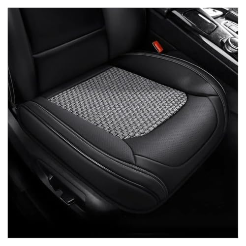 Couverture de siège en cuir PU haut de gamme motif noir et gris