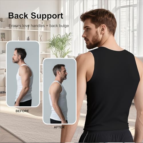 Compression Shirt Men Shaper Vest Workout Slimming Tank Tops Abdomen Undershirts4