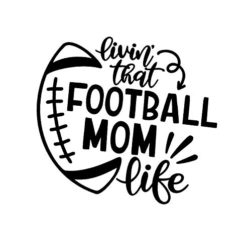 Sticker vinyle Football Mom Makarios LLC, idéal comme idée cadeau pour maman sportive