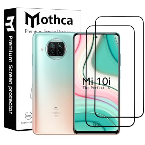 Image of Mothca Tempered Glass for Xiaomi Mi 10i 5G / Mi 11i / 11i Hypercharge / 11T Pro /Redmi Note 11 Pro /Note 11 Pro Plus with Edge to Edge Coverage - Case Friendly, Installation Kit (Pack of 2)