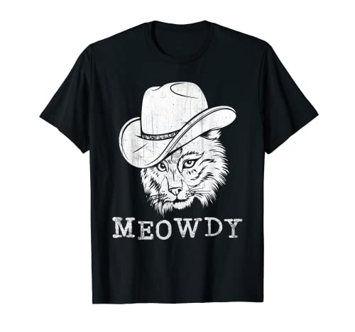 Meowdy Western Country Music Cowboy Cowgirl Camiseta
