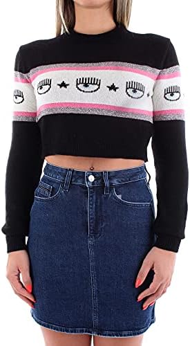 Chiara Ferragni Maxi logomania Maglione Donna Nero