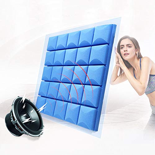 wxq Autoadhesivo Espuma Acústica, Música De Estudio Azulejos De Espuma Absorción De Insonorización Paneles De Pared De Tratamiento Cover