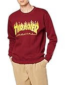 ※値下げ！【75％OFF！】[スラッシャー] メンズ クルーネックスウェット (ブランドロゴ) [ TH94130 / FLAME CREW ] 定番 BURGUNDY S 1943円！