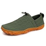 Zapatos descalzos para hombre y mujer, zapatillas de correr mínimas con puntera ancha, zapatillas antideslizantes para exteriores para trail y actividades de fitness, verde, 46 EU