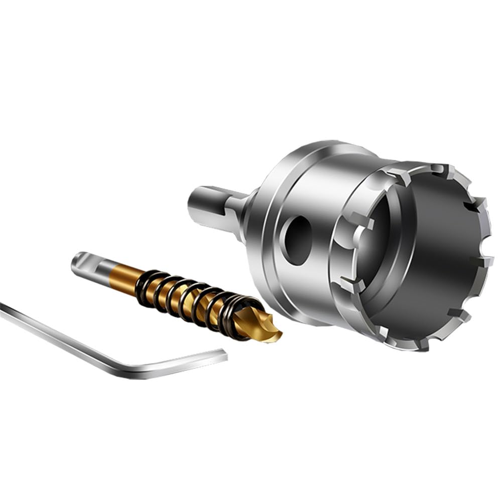1 pieza de broca de carburo TCT con punta de carburo, juego de brocas para sierra de corona, cortador de sierra de corona para perforación de aleación de metal y acero inoxidable, 130 mm
