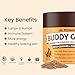 Petsmont Buddy Guard for Lumps and Bumps, Lipoma for Dogs & Cats, Patent Pending Organic 9 Mushroom Powder Blend Natural Dog Probiotic & Immune Support Chaga, Reishi, Lion's Mane, Turkey Tail Mushroom
