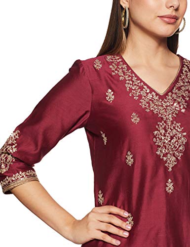 Image of BIBA Women's Cotton Straight Salwar Suit Set