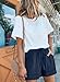 Acelitt Womens Juniors 2026 Summer Fashion Casual Shorts Comfy Drawstring Summer Elastic Waist Beach Linen Shorts Navy Blue Medium