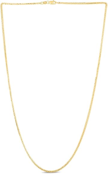 Amazon | 14カラット イエローゴールド 1.8mm シャイニー スクエア  