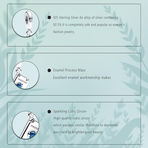 925 Sterling Silver Bracelet Charm Necklace Bead Pendant, Suitable For Women'S Bracelet Necklace, Love, Card Cute Animal Charm, Family And Friends Birthday Gifts, Graduation Jewelry3