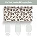 Neutral Boho Bears Changing Pad Covers for Baby Girls Boys Cute Brown Bear Fitted Change Table Covers Mats Watercolor Bears Soft Nursery Diaper Change Table Sheets for 32''×16'' Contoured Pad