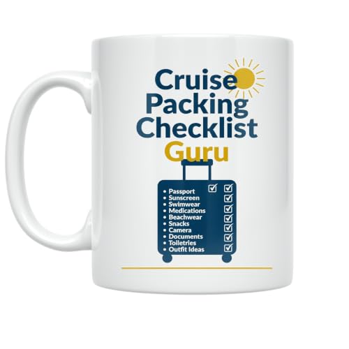 Cruise Packing Checklist Mug - Organized Travel Design - 11 oz Ceramic