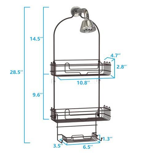 Bextsrack Hanging Shower Caddy, Sus201 Stainless Steel Bathroom Shower Head Caddy Organizer Rack For Shampoo, Conditioner, Soap, Towels And More, Bronze #TOP5