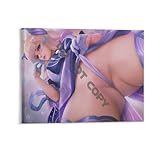 Hjjkbfdr Adult Anime Poster Boobs Girl Sexy Game Poster Hot Sexy Hentai Anime Girl Home Bar Kitchen Coffee Man Cave Garage Wall Decor Art Frameless 8x10inch