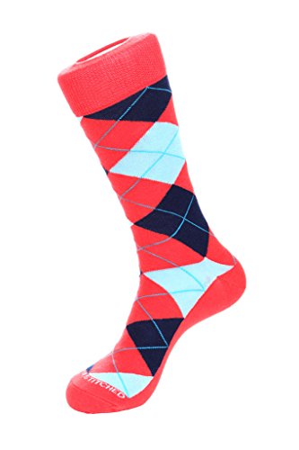 ArgyleCrew Sock Fits Size 8 to 13 Coral