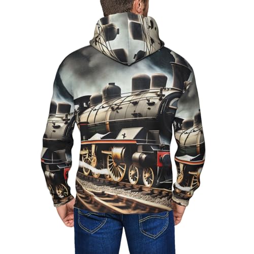 Sweat à capuche homme locomotive : finitions soignées trois saisons