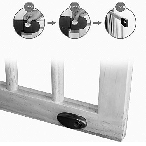 Barrière de sécurité extensible 104-111cm porte animaux bébé - 6