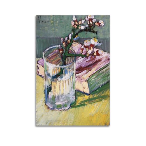 Toile Van Gogh branche d'amande en fleurs poésie et douceur