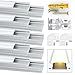 Produktbild 10 Pack LED Aluminium Profil, Jirvyuk Led Aluminium Leisten 1M/ 3.3ft U-Form Aluminium Extrusion Milchig Deckel Endkappen Metall Befestigungs Clips