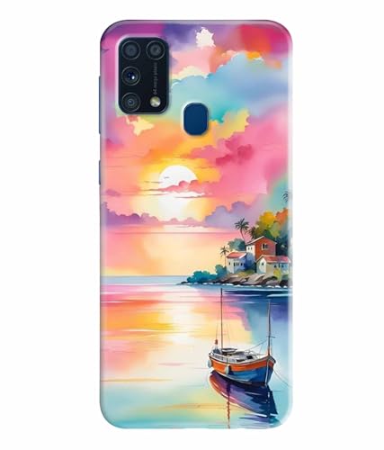 Image of Printed Hard Back Case Cover & Compatible for Samsung Galaxy M31 / Samsung Galaxy M31 Prime | Nature Painting Art (Multicolor) - D1180