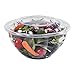 ECO PRODUCTS Compostable Clear PLA Plastic 32oz Salad Bowl With Lid, Case of 150, Grab 'n' Go Round Cold Takeout Food Containers, Renewable Plant-Based, Disposable, ASTM Compliant, BPI-Certified