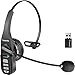 Bluetooth Headset 5.0, Pro 24 Hrs Talktime Noise Cancelling Wireless Headset with Mute Button for Cell Phones Business Office Trucker-M91